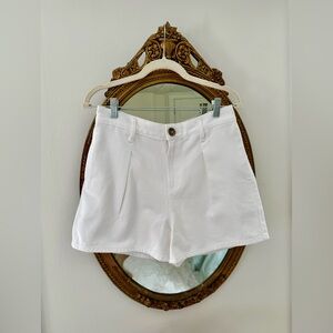 NWOT High Rise White Denim Shorts